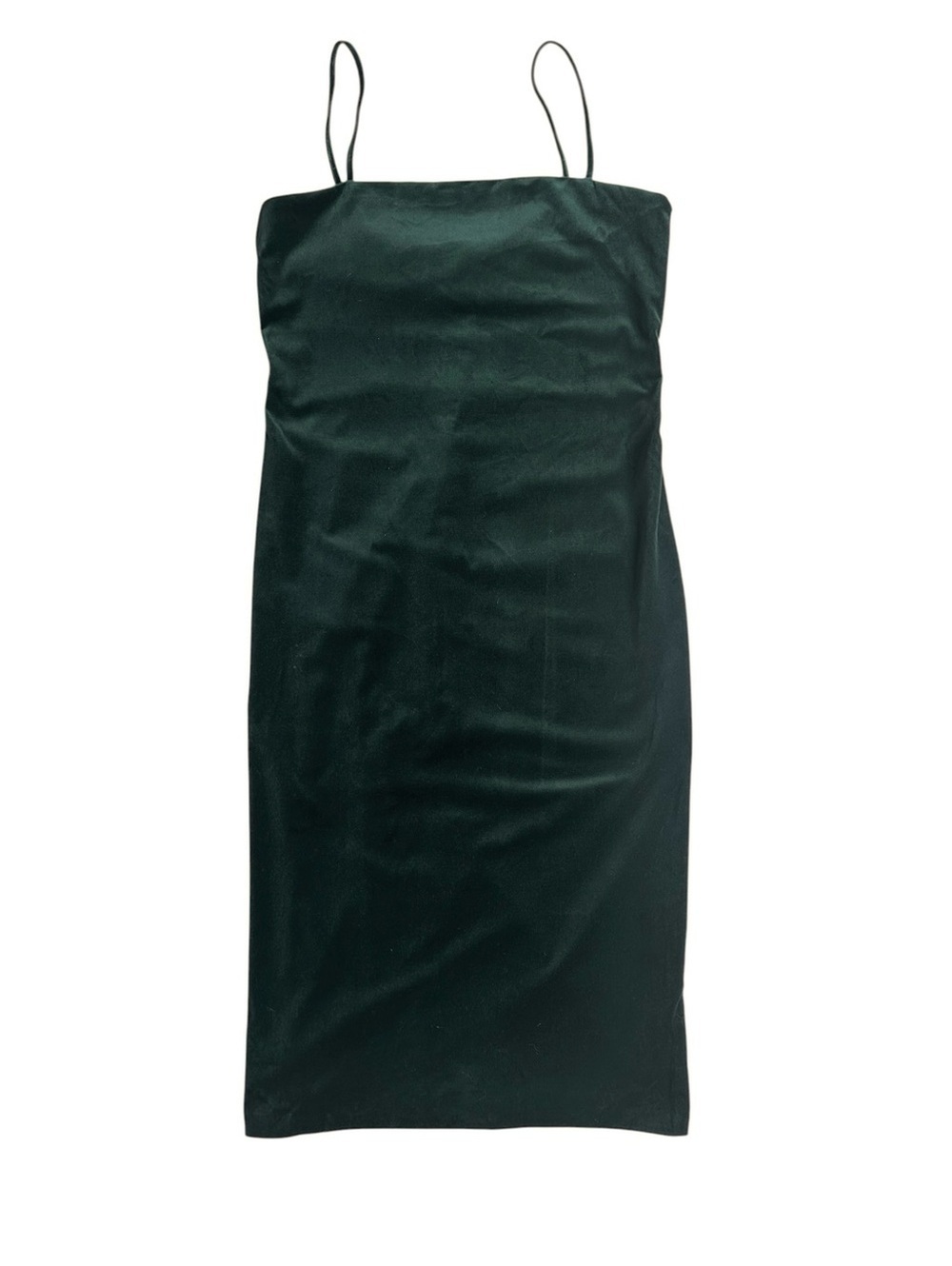 Zara Dark Green Velvet Midi Dress